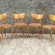 6 chaises bistrot Thonet en bois blond
