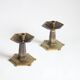 Art deco altar candle sticks in brass, 1920s