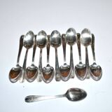 LCF set of 12 small mocha coffee spoons silverware design 1950 French cutlery