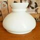 Vintage French White Opaque Round Glass Lantern Replacement Shade 3543