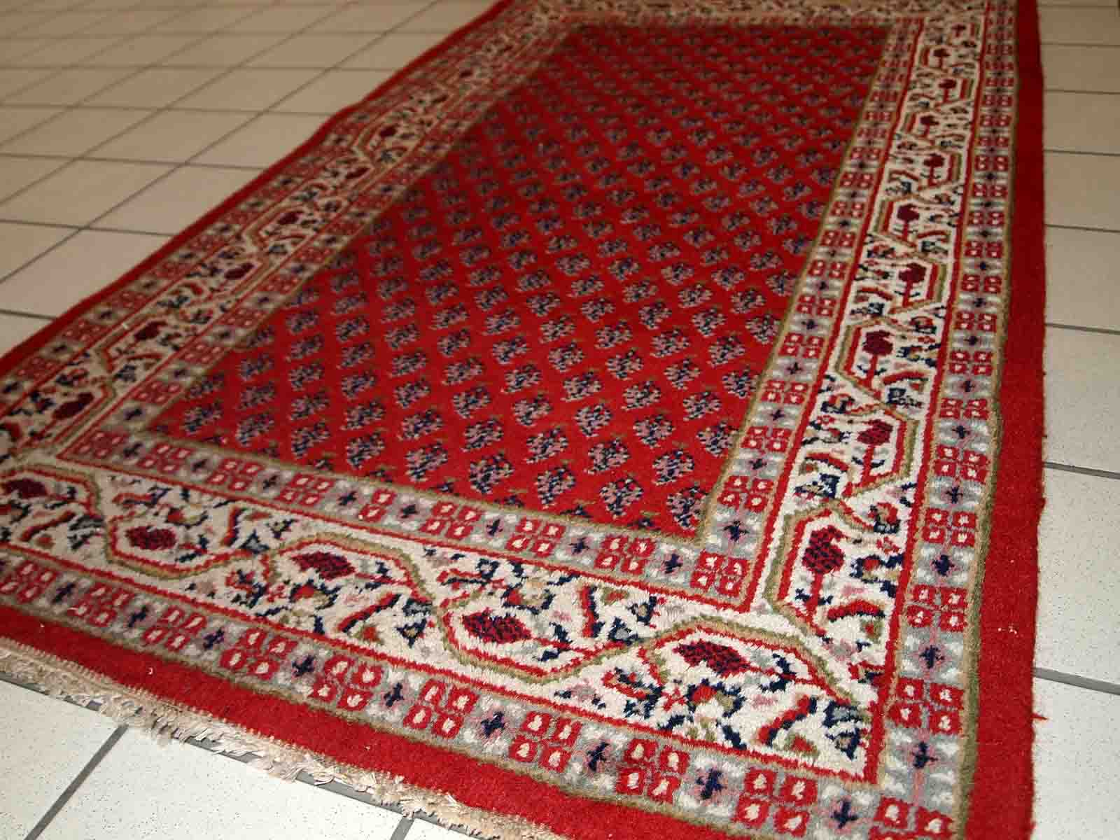 Vintage persian carpet seraband handmade 93cm x 162cm 1970s, 1c767