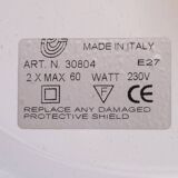 Italian Brass Flush Mount ceiling lamp 1970s