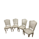 Set of 4 white caned chairs in Louis XV style.