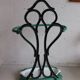 Old green cast iron umbrella stand