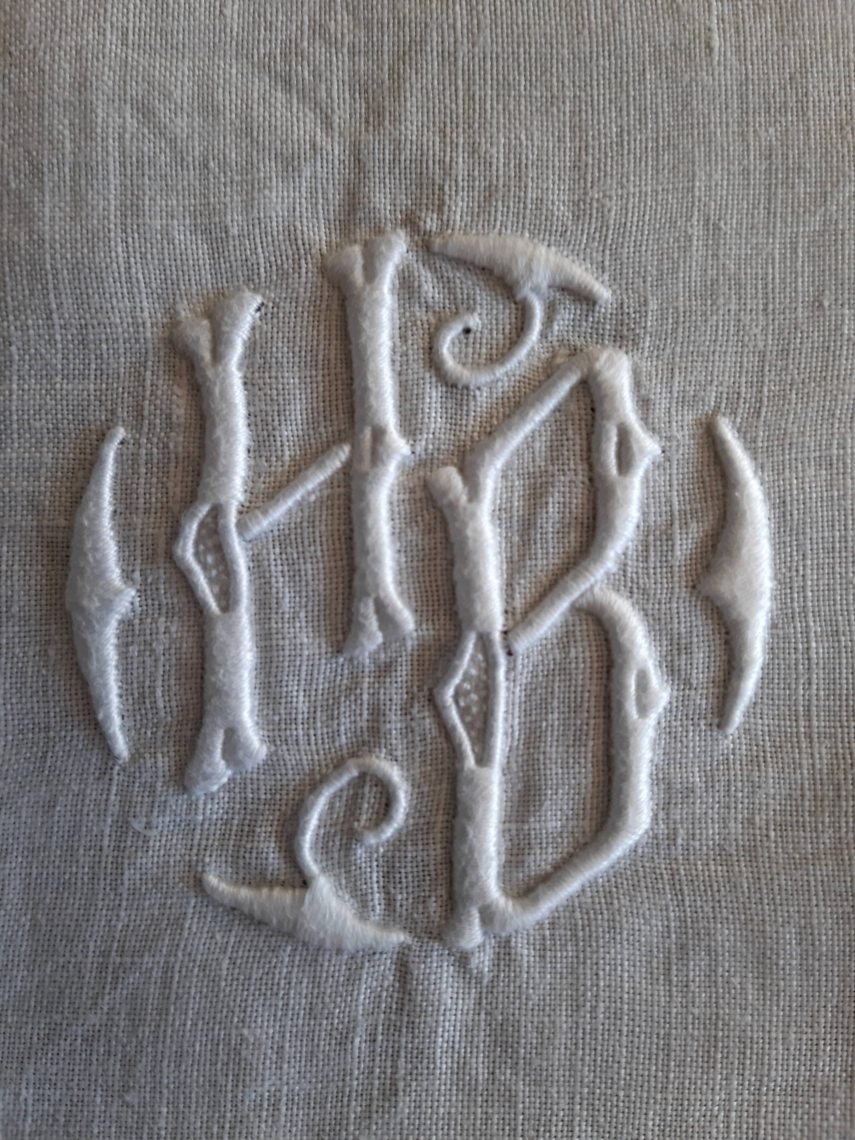 Old linen tablecloth