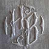 Old linen tablecloth