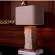 Paires de lampes de table en travertin
