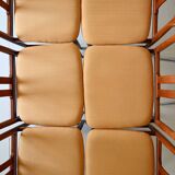 Set of 6 Scandinavian Teak Chairs with Yellow Seats