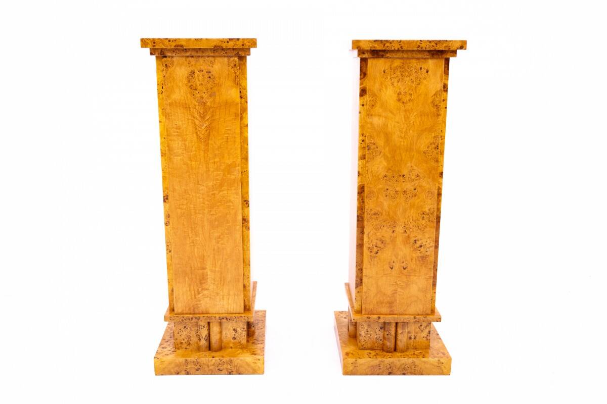 Art Deco pedestals, 1940s, Poland.