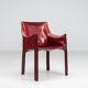 Mario Bellini model Cab 413 dining armchair in leather Cassina Italy 1977