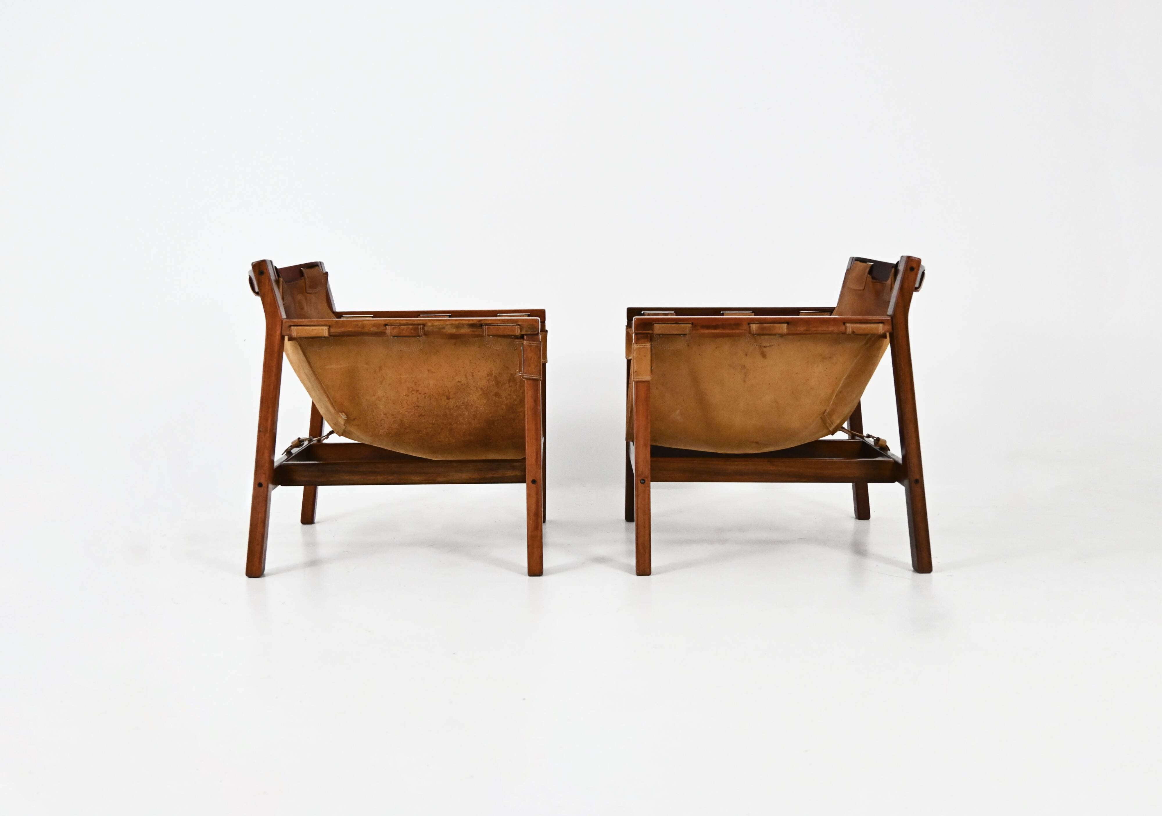 Set of 2 Safari Armchairs by Carlo Hauner for Forma, 1970s