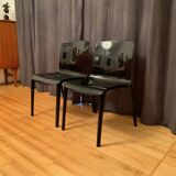 Pair of Tiffany chairs by Marcello Ziliani, Casprini, Italy.