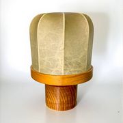 Italian "Cocoon" table lamp, resin and pine wood, 1970s