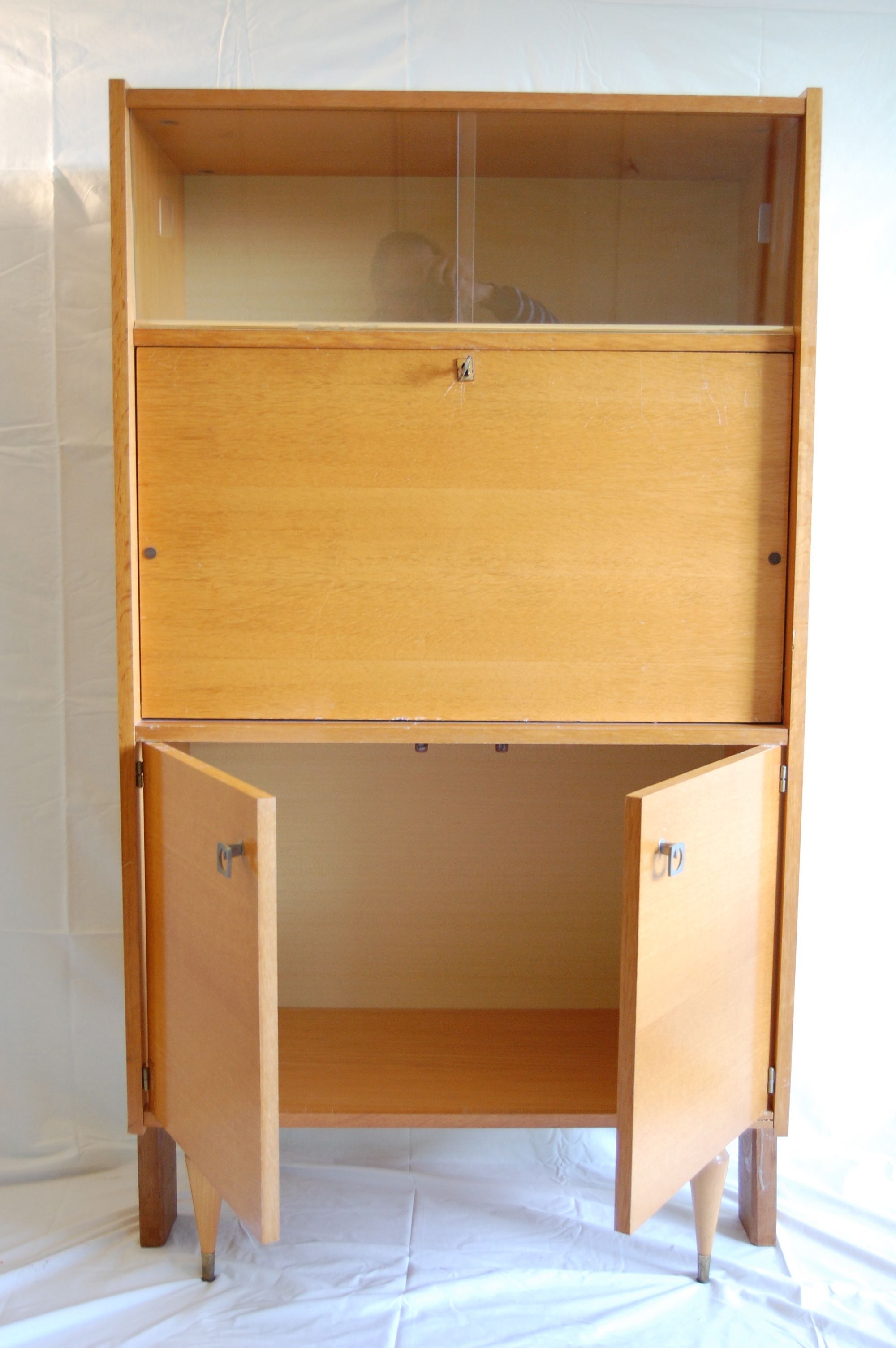 Secrétaire vitrine années 60