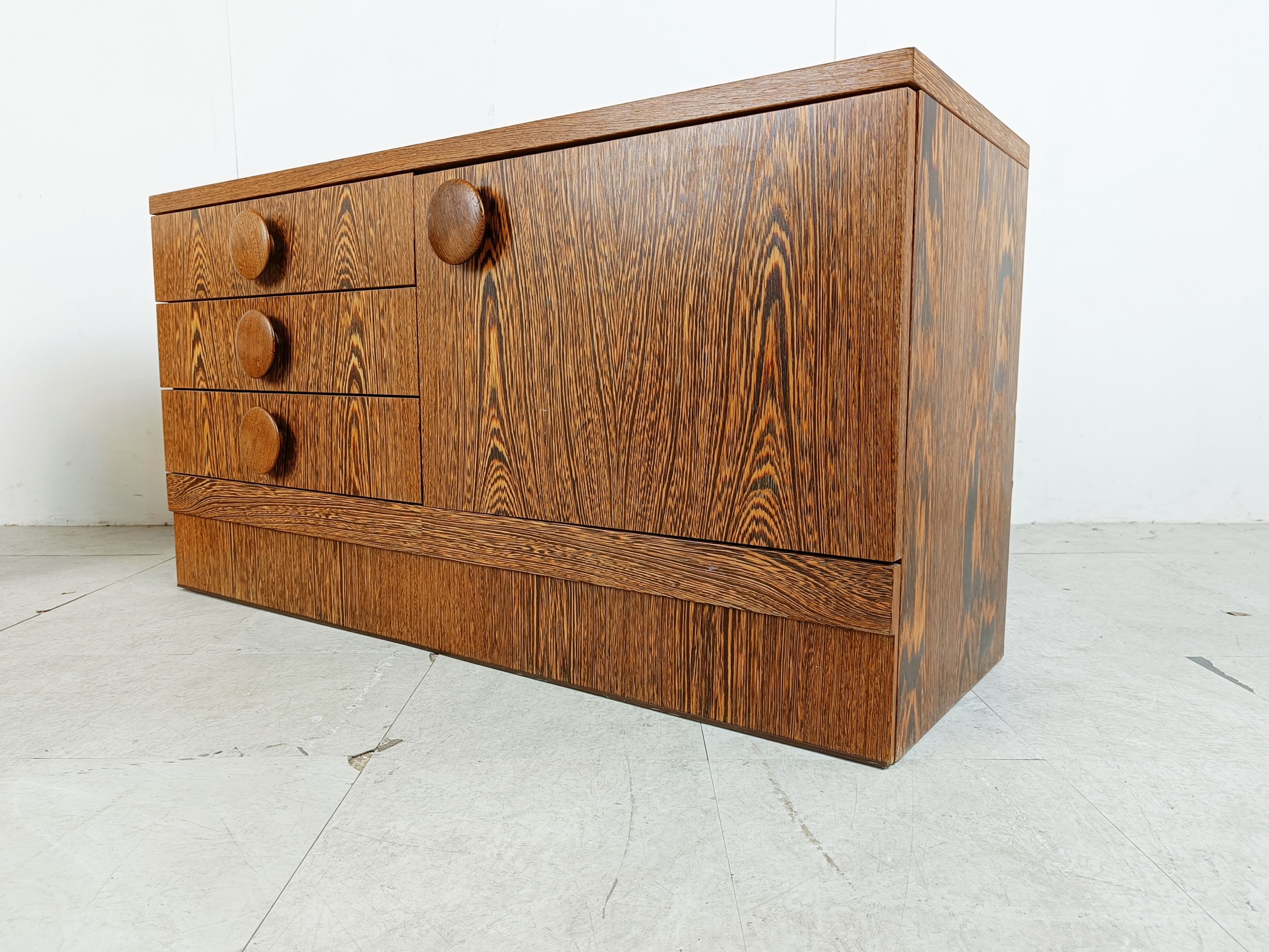 Set of brutalist cabinets, 1970s
