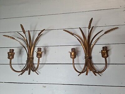 Sconces to ears of wheat and golden foliage