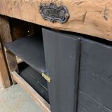 Solid wood workbench with closet