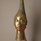 Bronze art africain objet de décoration ethnique tribal fabrication artisanale tête de reine bénin