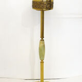Standing ashtray, onyx & brass