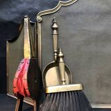 Old fire screen and accessories brass fireplace 1940 spark arrest fireplace firescreen