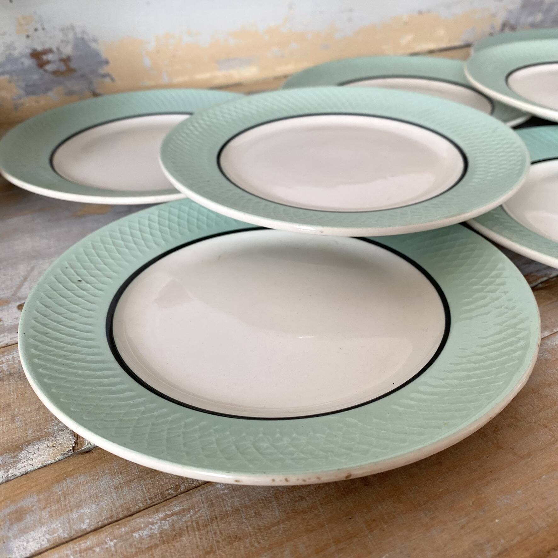 dessert plates 1960s Moulin des Loups