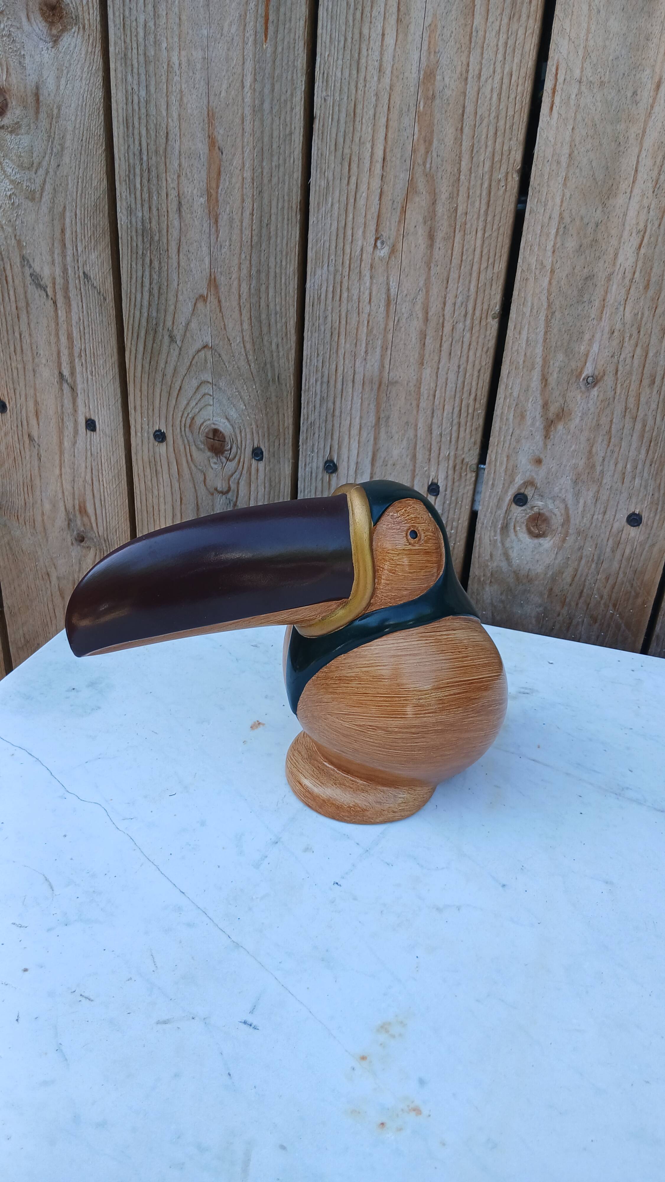 Toucan de décoration en céramique