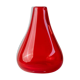 Bright Red Murano Glass Vase with Teardrop Bulbous Shape, Vintage Italian 1970s Decor
