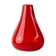 Bright Red Murano Glass Vase with Teardrop Bulbous Shape, Vintage Italian 1970s Decor