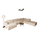 Canapé d'angle modulable xl bobochic nihad velours côtelé beige. très bon é