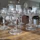 12 coupes à champagne en verre vintage pied galbé