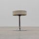 Vintage Mid-century design stool in chrome with white leather seat, 1970s