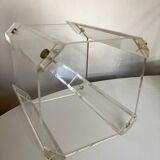 Side table in plexiglas Hollywood Regency 1980