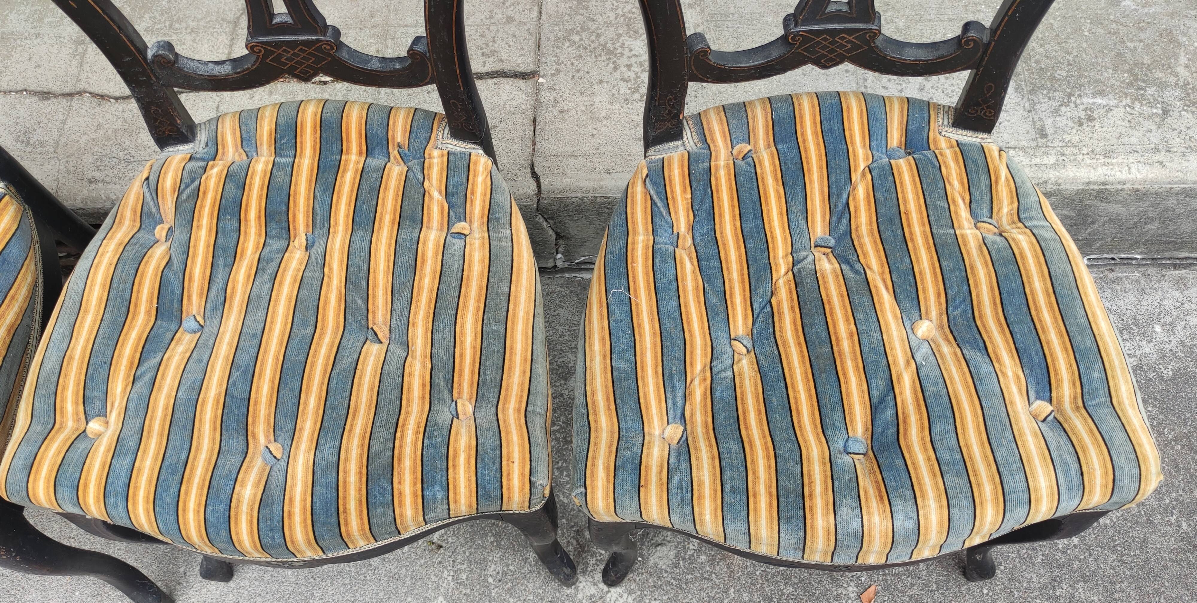 4 Napoleon III chairs