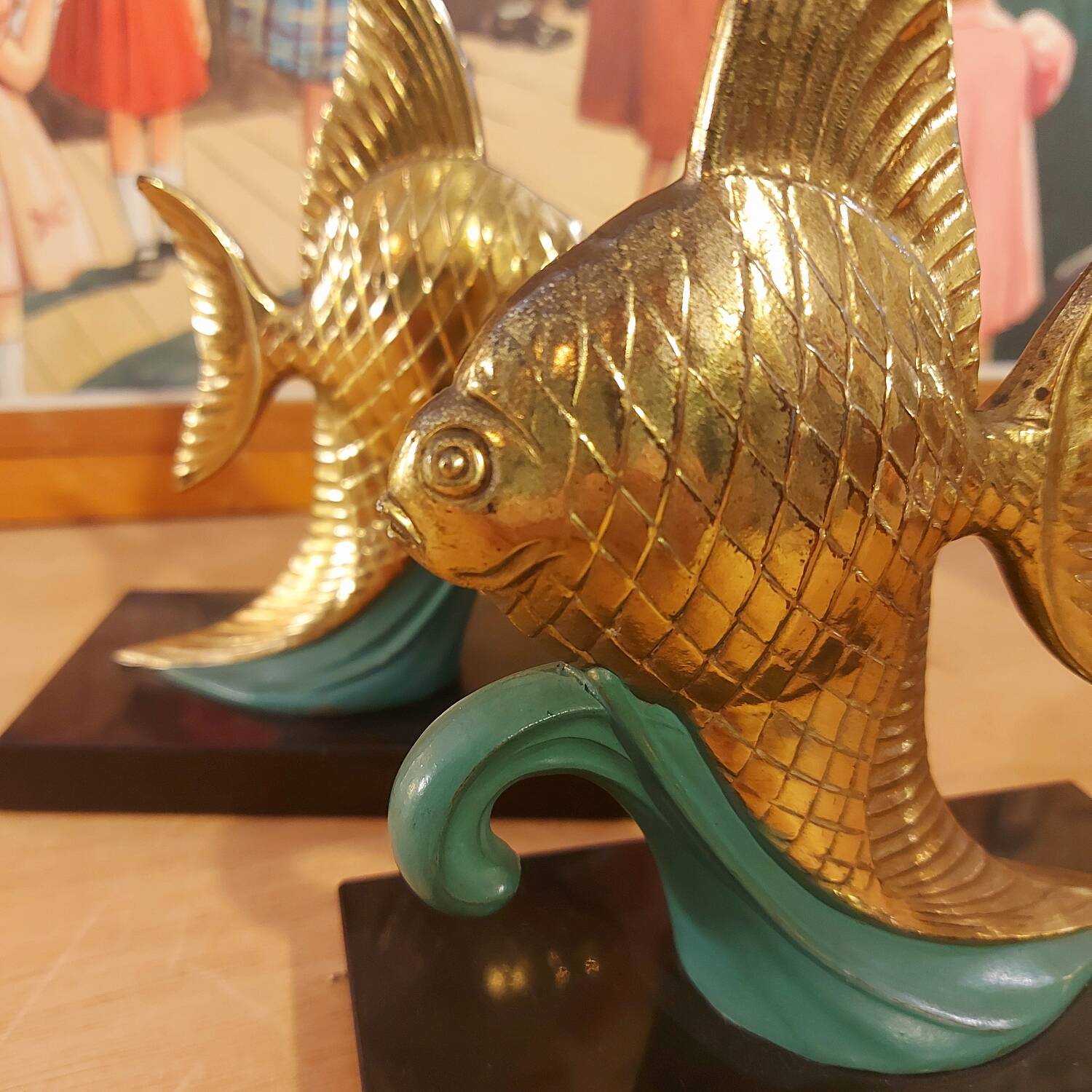 Pair of fish bookends