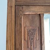 Parisian Art Deco solid oak armoire - 1930
