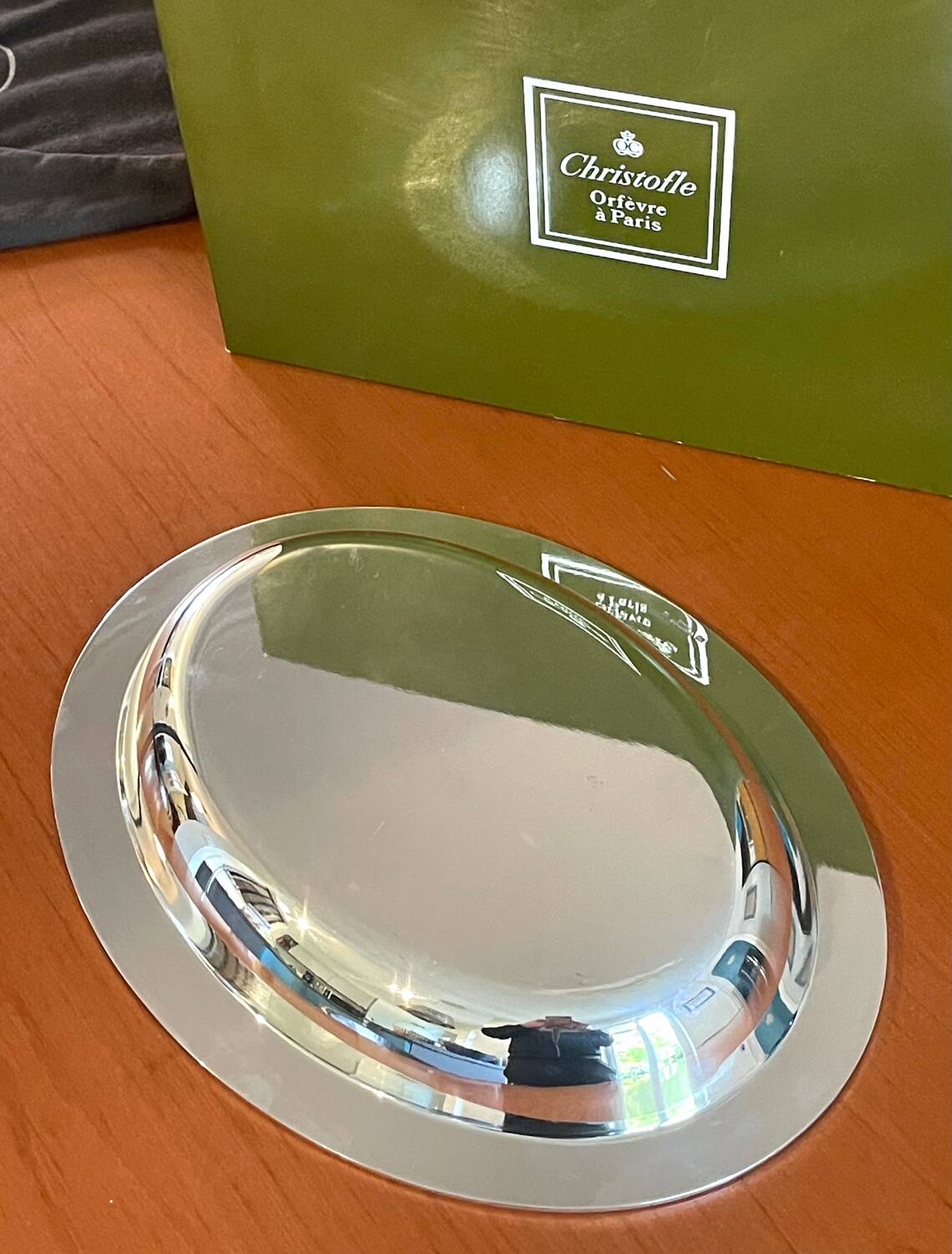 Plat Rond Creux Christofle Modèle Perles – Métal Argenté – Très Bon état