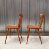 Pair of bistro chairs with bars