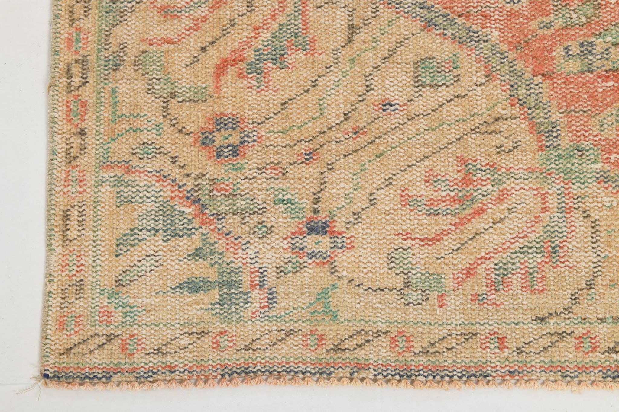 5x9 Soft Vintage Oushak Handmade Area Rug, 145x272 Cm