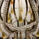 Crystal Beaded Murano Glass Drop Chandelier 1950’s
