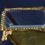 Jewelry box 1900 in beveled glass and brass