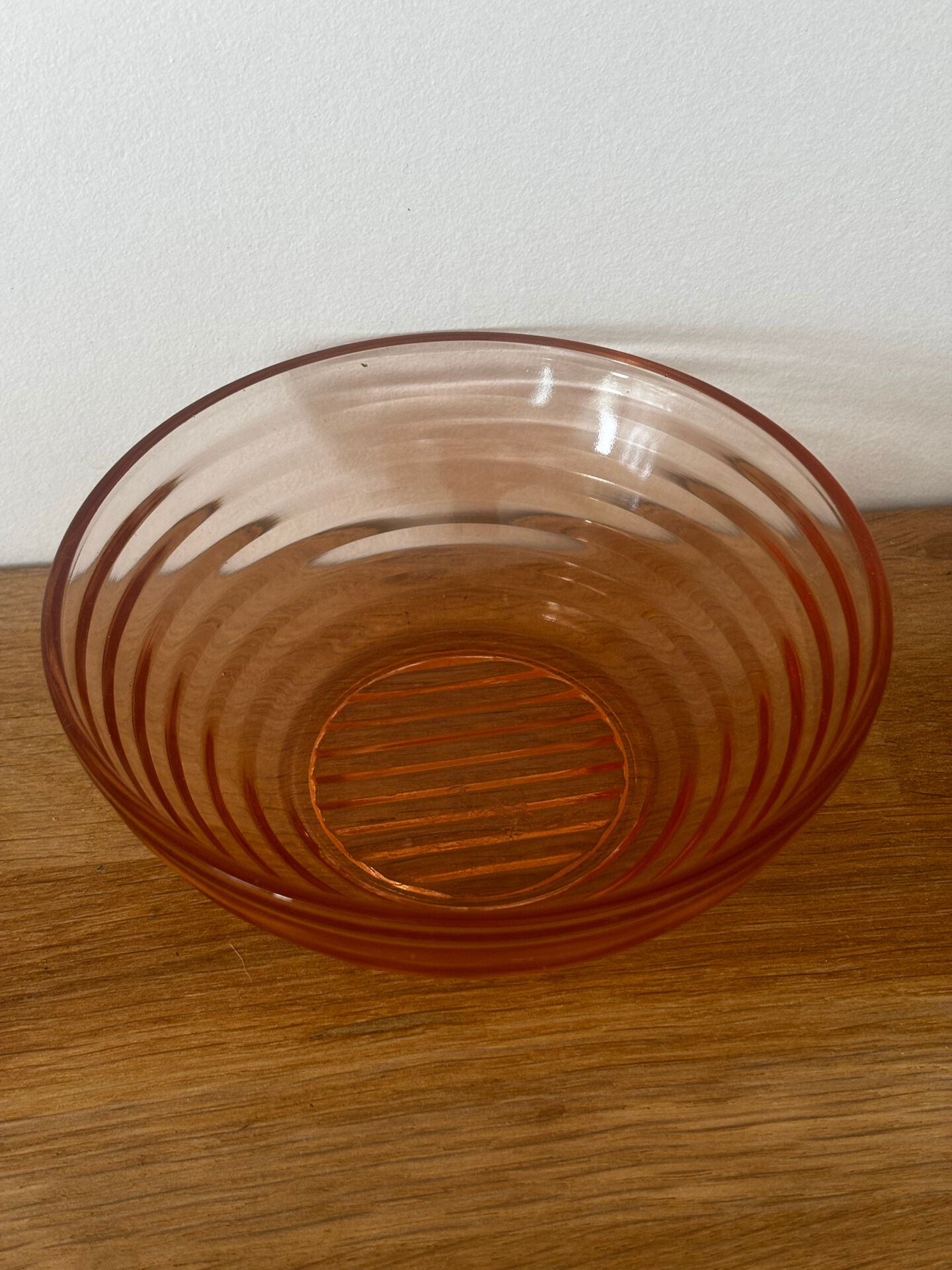 Sucrier en verre rose