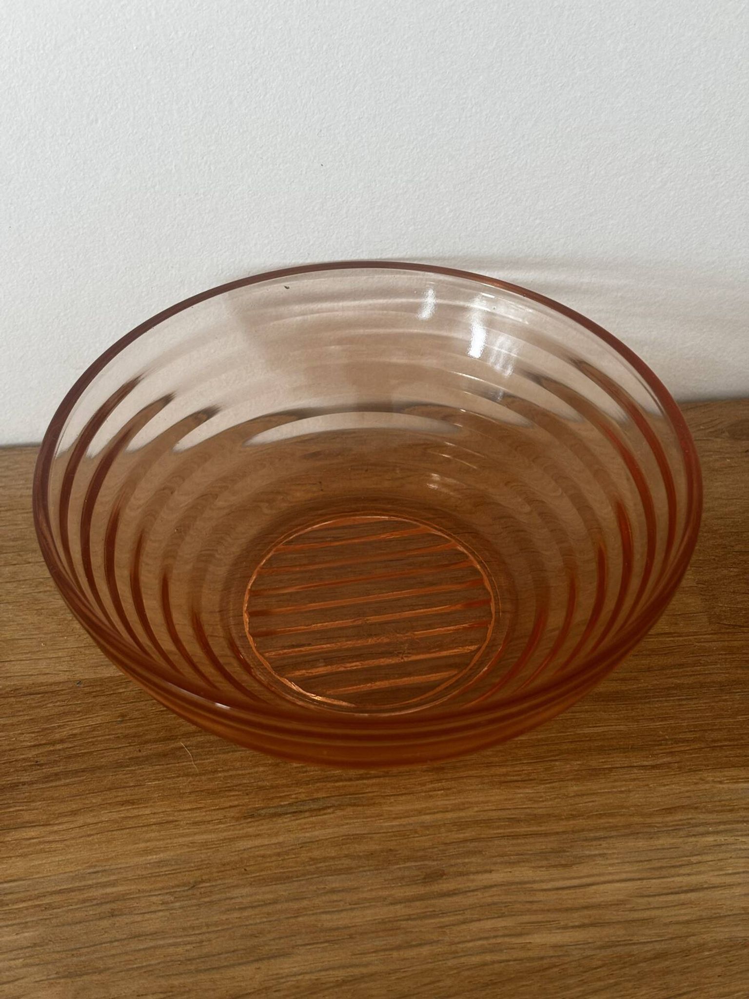 Sucrier en verre rose