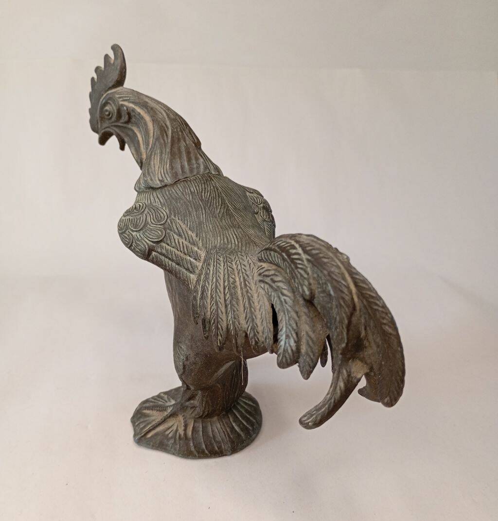 Vintage Rooster Metal Ashtray