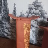 Trio of terracotta vases, unique pieces