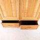 Wardrobe in rattan and raffia