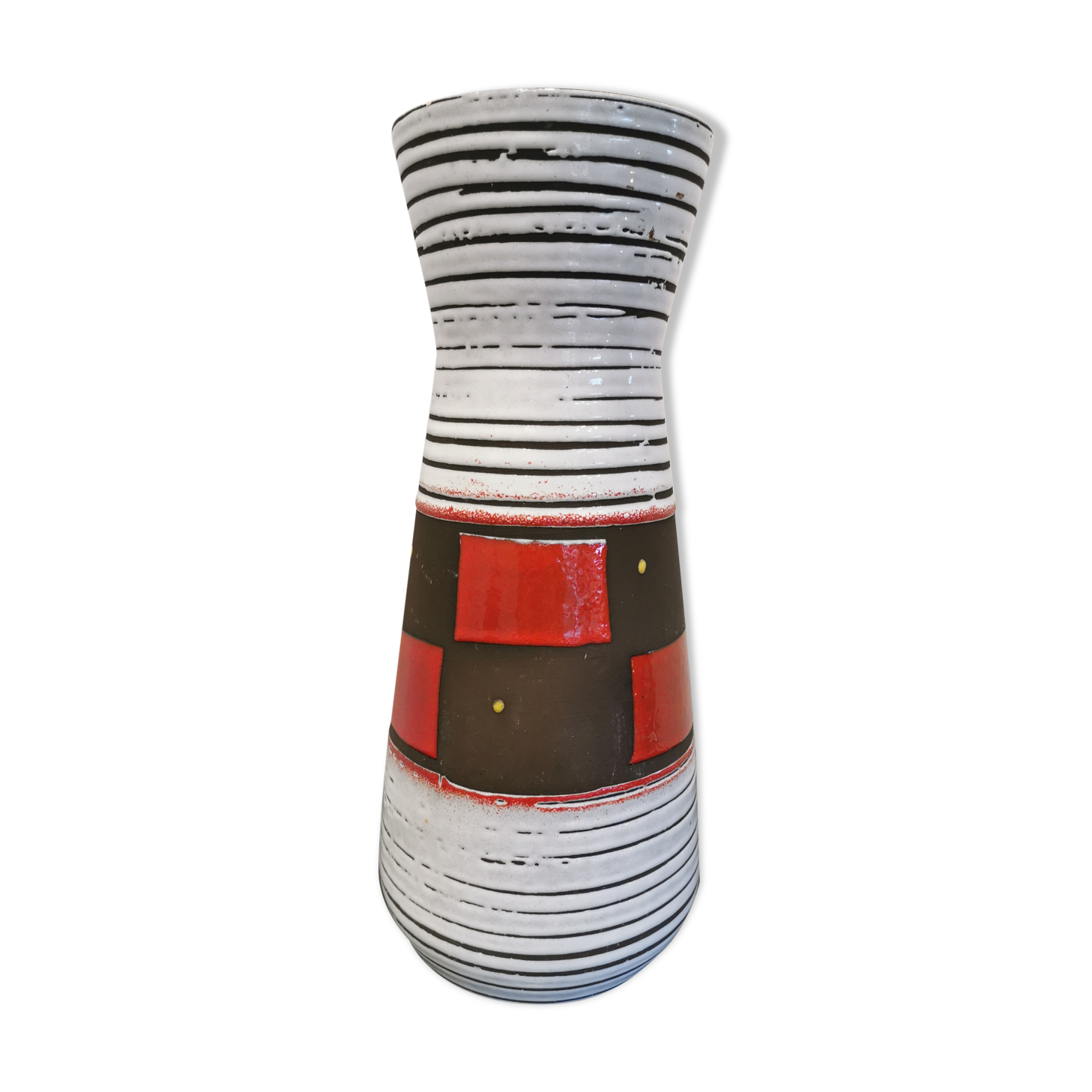 Vase Scheurich West Germany geometric shapes