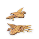 Paire d'oiseaux en bois doré