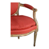 Louis XVI style cabriolet medallion armchair