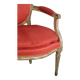 Louis XVI style cabriolet medallion armchair