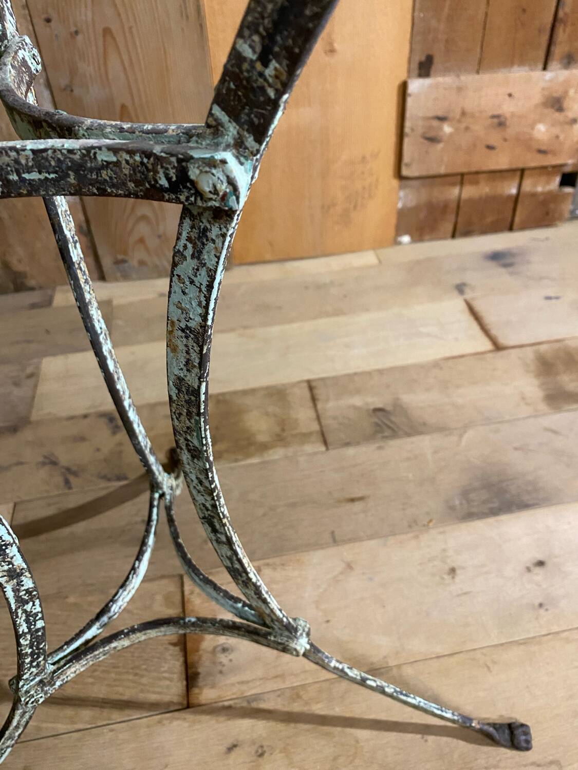 Old garden or bistro pedestal table